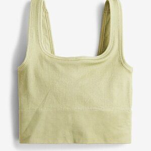 JCrew-SculptStretch squareneck longline ribbed brami NWOT